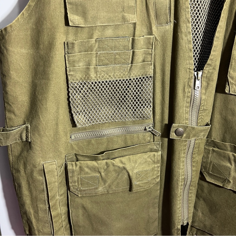 Rothco Outback Vest Men’s Large Green Hiking Hunting Safari Utility Carg… - Picture 4 of 10